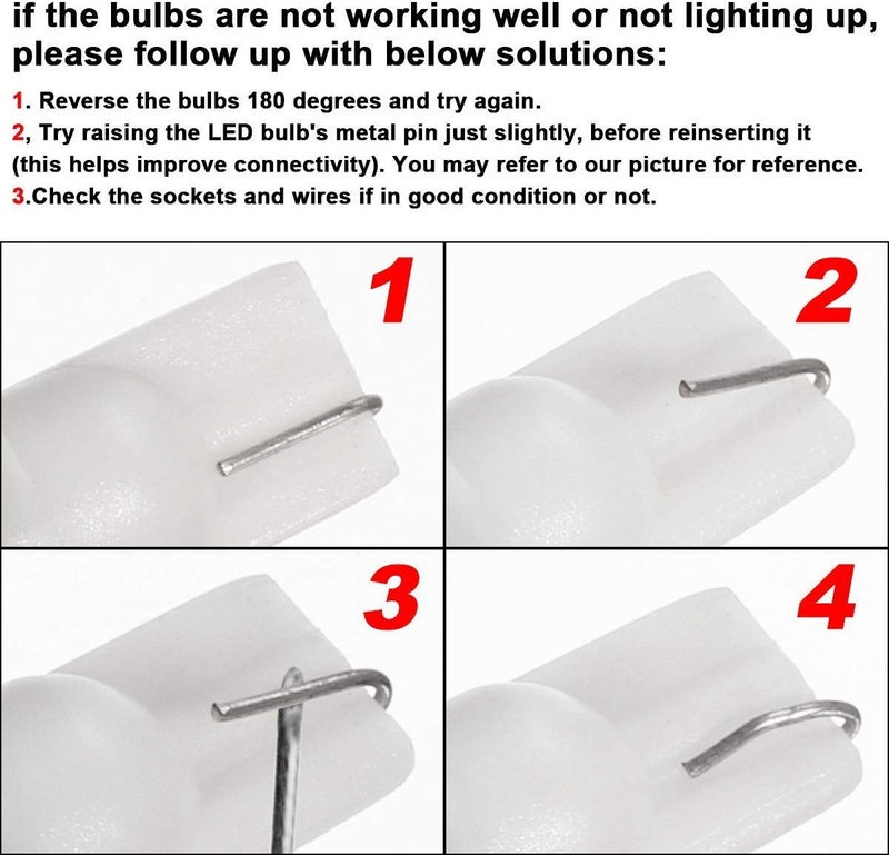 LeMeng 3W T10 Wedge Base 921 LED Light Bulb,2700K Warm White,12VAC/DC Landscape Garden Patio Path Driveway Malibu,Automotive Car RV Camper Trailer Motorhome Marine Boat Dome Fixture Lighting-6 Pack - Image 5